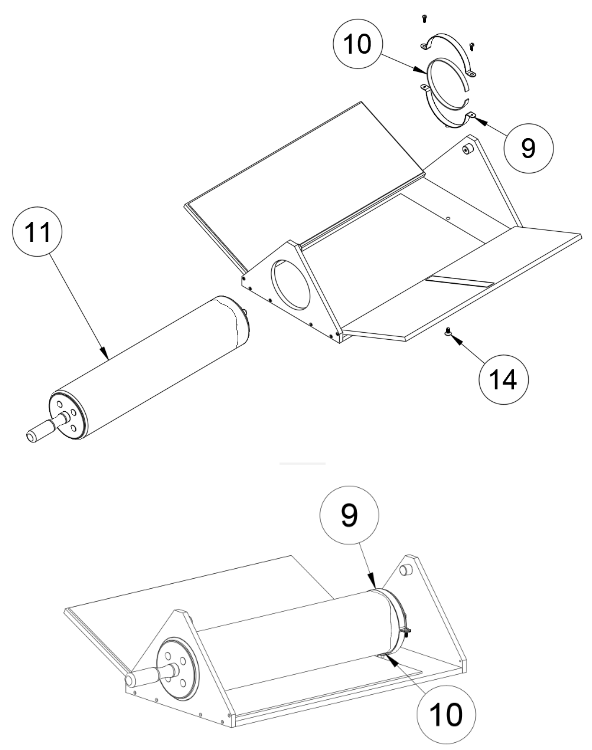 Sun Concentrator simple model tube assembly