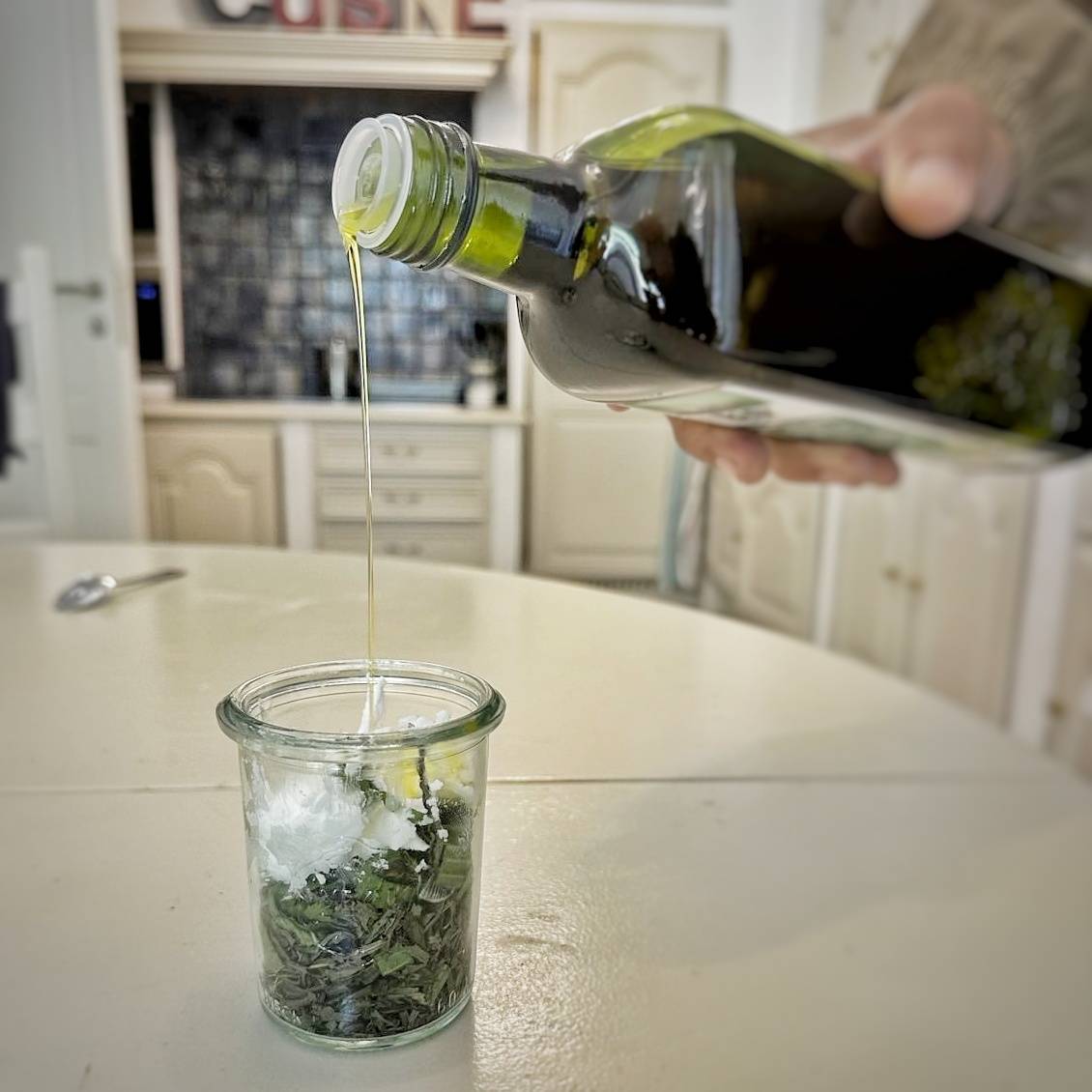 Ajout d'huile d'olive