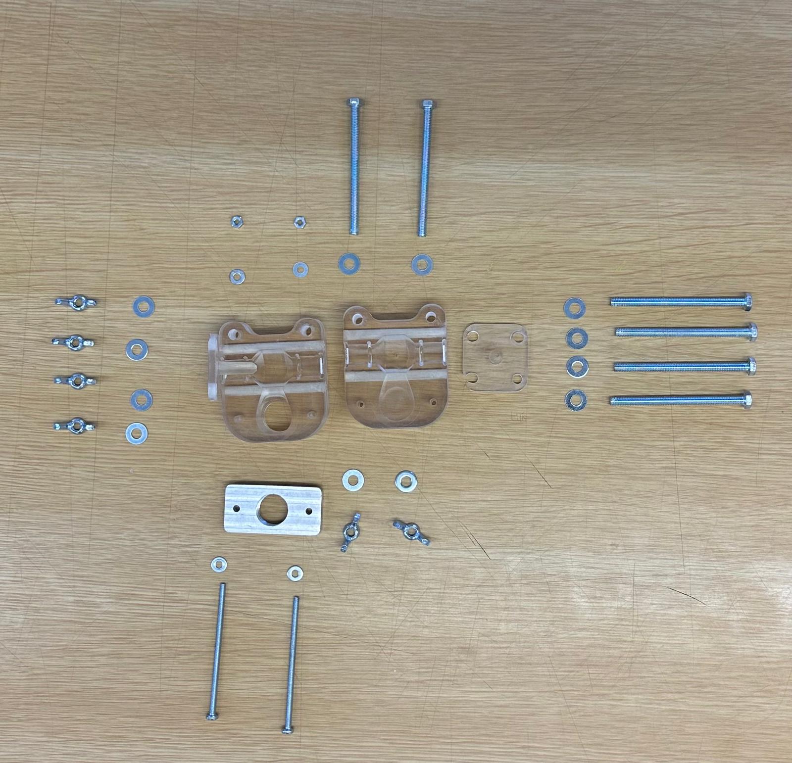 Pieces of the second mold