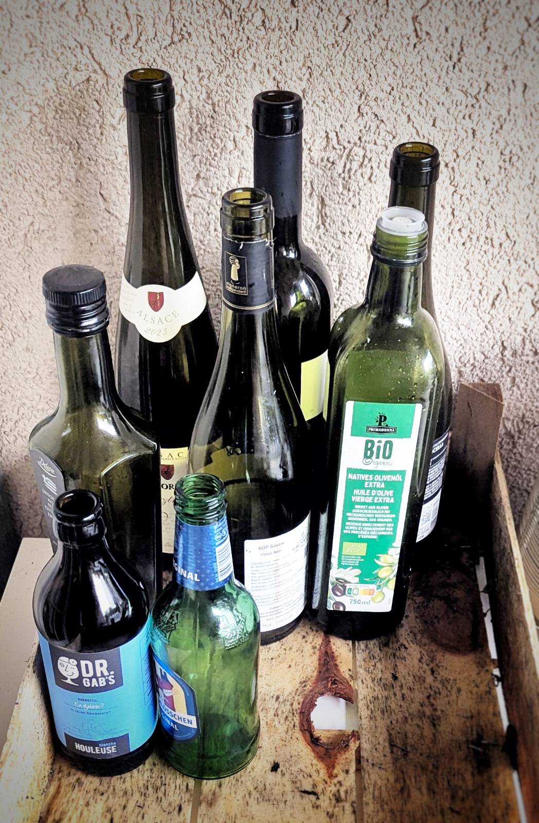 bouteilles en verres