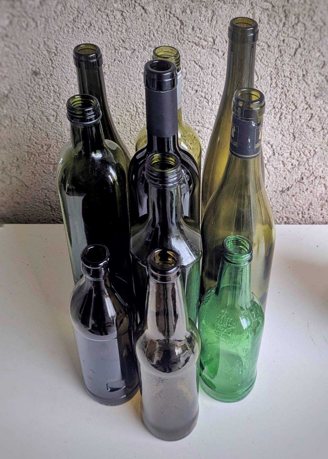 bouteille dans l'eau