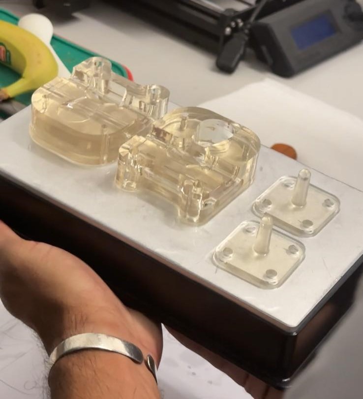 resin mold on machine